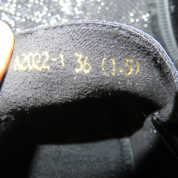 Lattelier Black Patent Platform Penny Loafers w/ Gold Chain size 6 - Picture 8 of 15